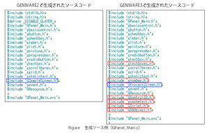 ソースコード内の変更されない項目